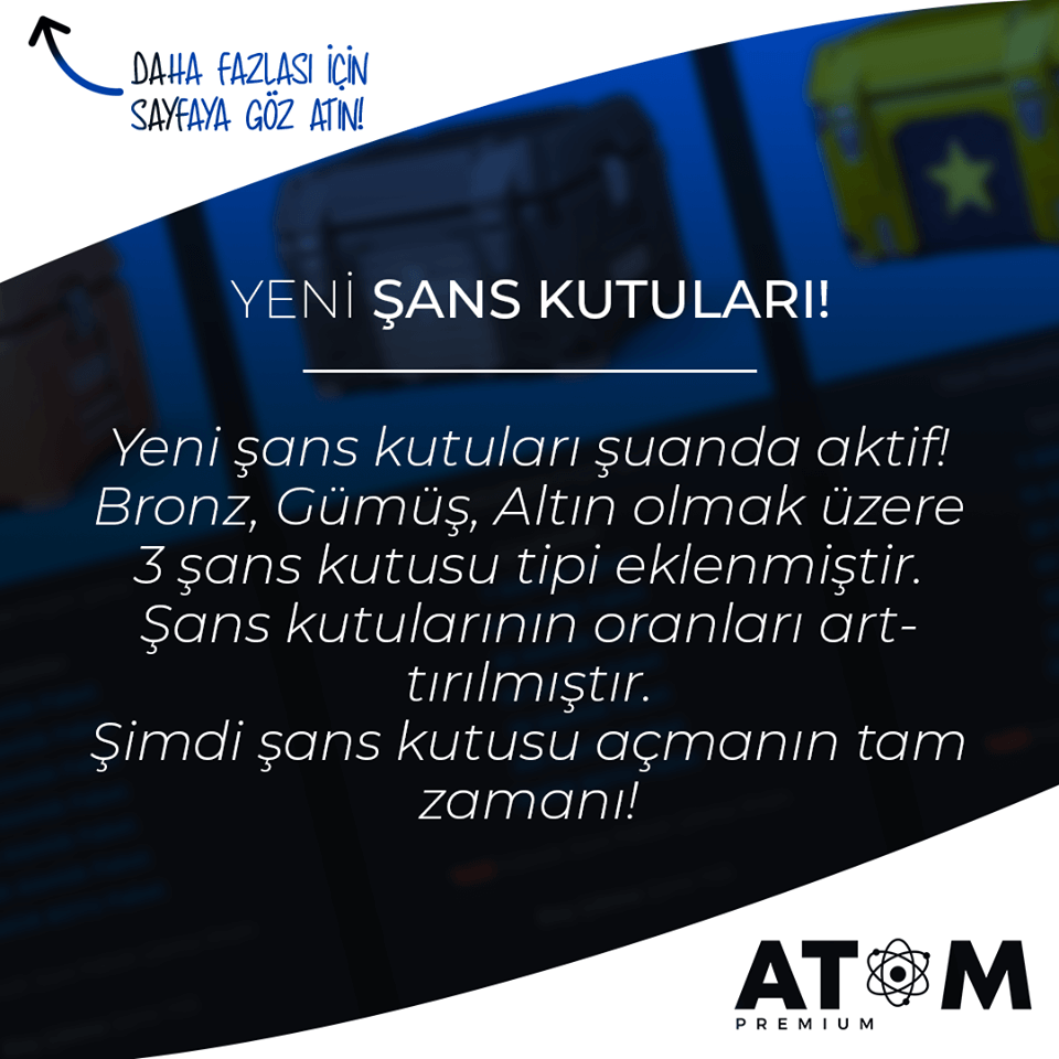Yeni Şans Kutuları Eklendi!